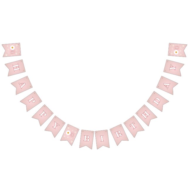 Daisy 1st Birthday Bunting Flags (All)