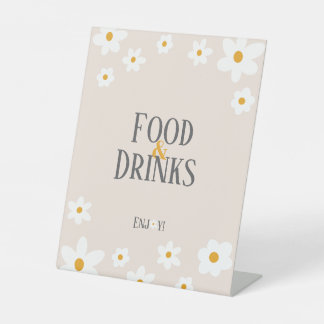 Daisy 1st Birthday Food & Drinks Sign