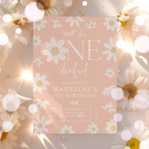 Daisy 1st Birthday Isn't She ONEderful Party Invitation