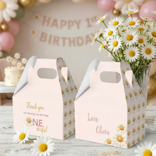 Daisy 1st Birthday  Isn't She ONEderful Pink Favor Box