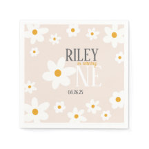 Daisy 1st Birthday Napkin