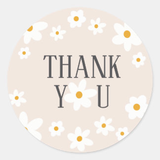 Daisy 1st Birthday Thank You Sticker