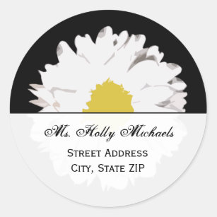 Daisy Address Label Sticker
