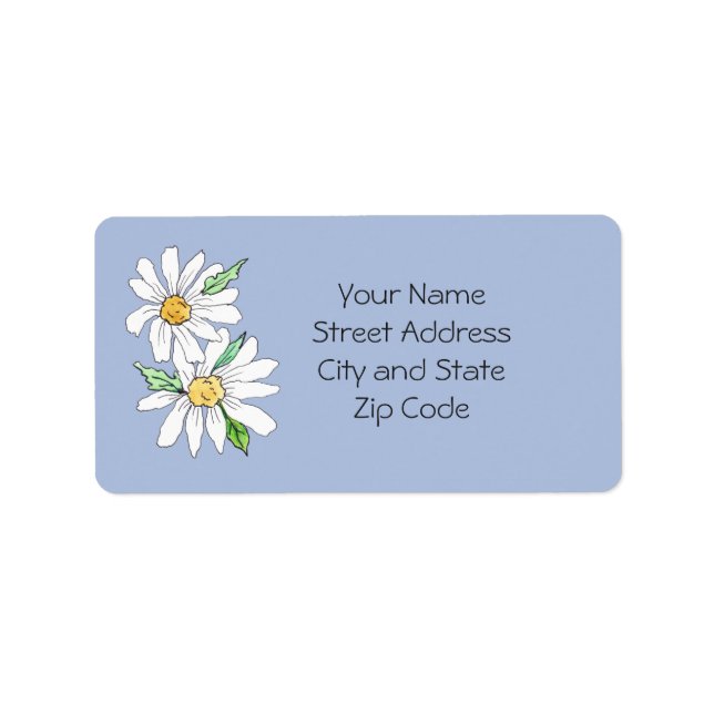 Daisy Address Label to Personalize or Customize (Front)