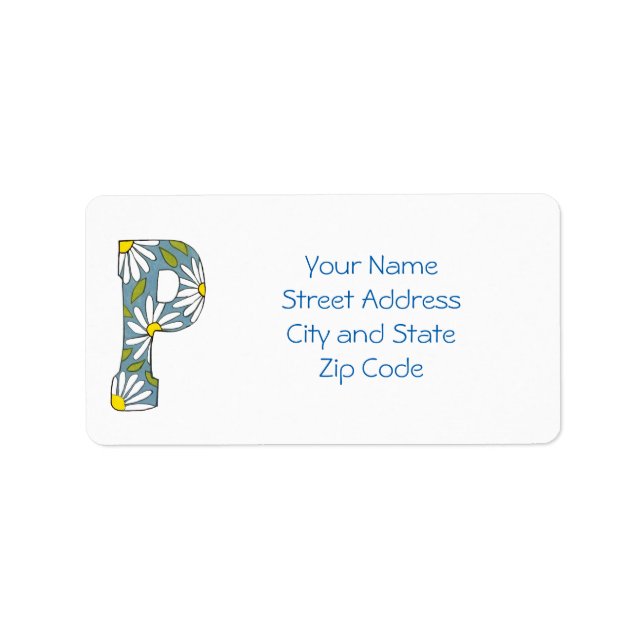 Daisy Address Label to Personalize or Customize (Front)