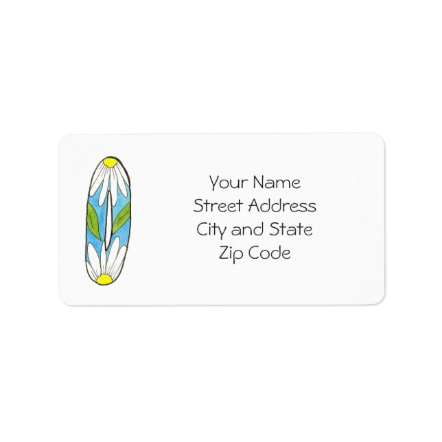 Daisy Address Label to Personalize or Customize (Front)