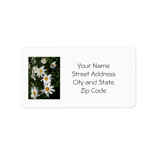 Daisy Address Label to Personalize or Customize (Front)