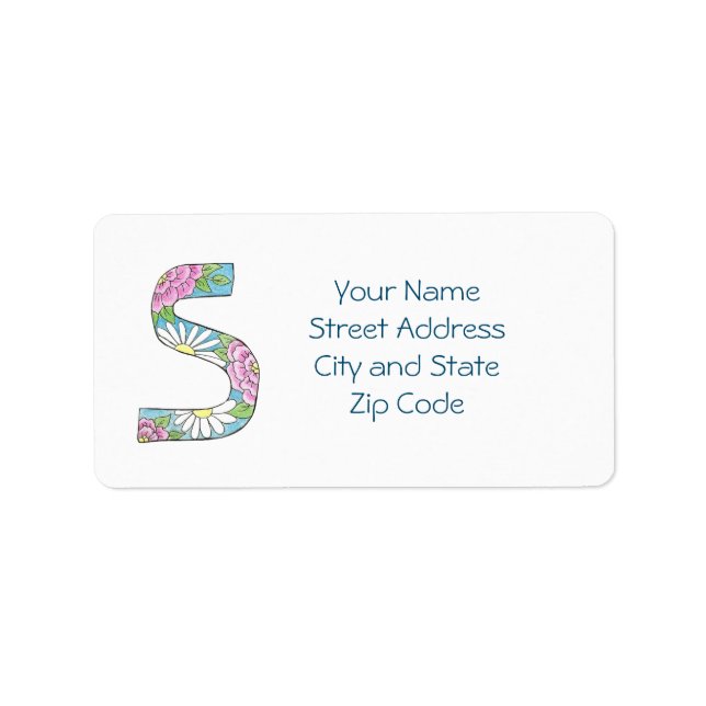 Daisy Address Label to Personalize or Customize (Front)