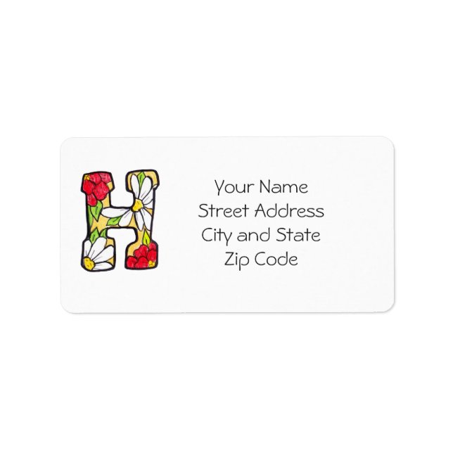 Daisy Address Label to Personalize or Customize (Front)