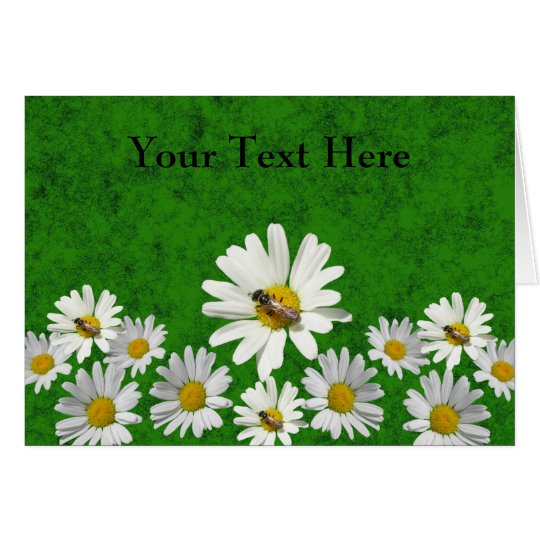 Daisy and Bee Template card