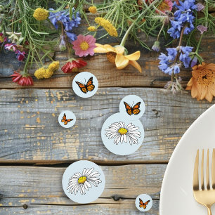 Daisy and Butterflies Confetti