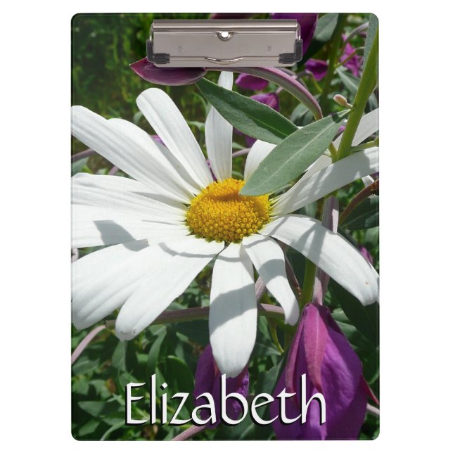 Daisy and Fireweed Wildflower Clipboard (Front)