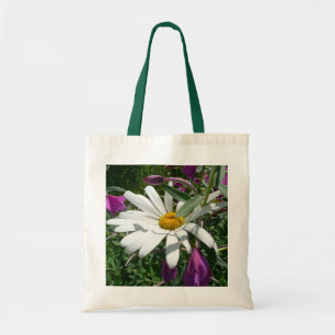 Daisy and Fireweed Wildflower Tote Bag