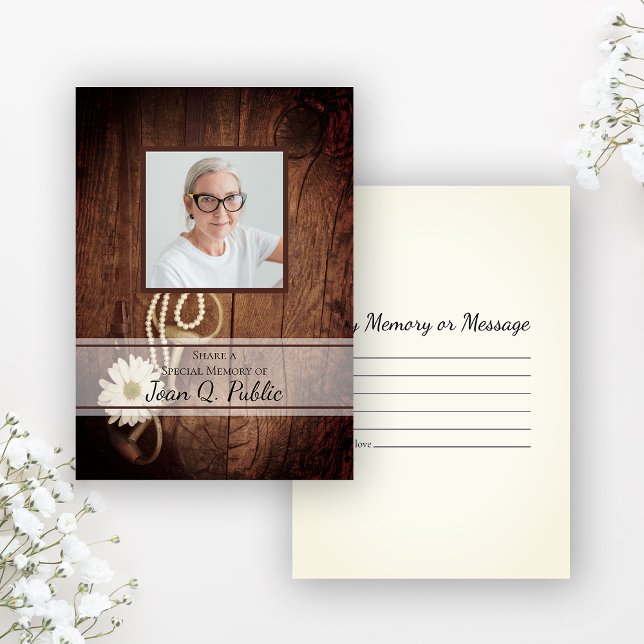 Daisy and Horse Bit Share Memory Funeral Memorial Card (Creator Uploaded)