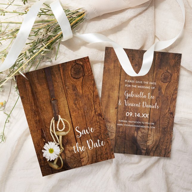 Daisy and Horse Bit Western Wedding Save the Date (Creator Uploaded)