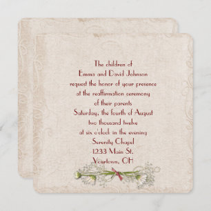 Daisy and Pearl Vow Renewal Invitation