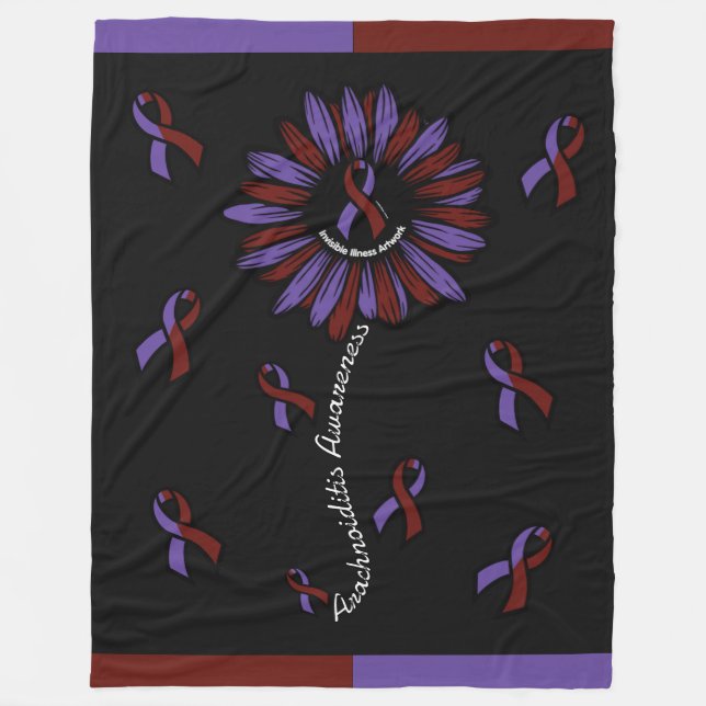 Daisy...Arachnoiditis Fleece Blanket (Front)