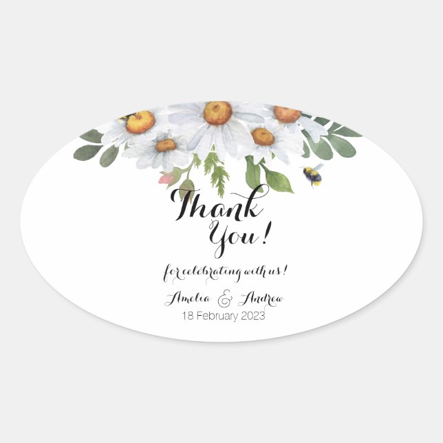 Daisy - autocollants oblongs (Devant)