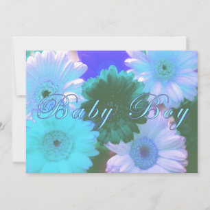 Daisy Baby Boy Invitation or Birth Announcement