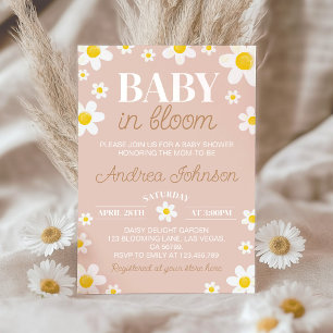 Daisy Baby in Bloom Boho Baby Shower Invitation