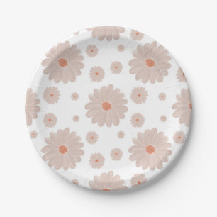 Daisy Baby in Bloom Floral Baby Shower Party Paper Plate