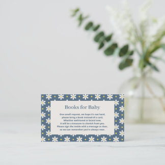 Daisy Baby Shower Book Request Enclosure Card