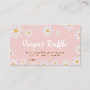 Daisy Baby Shower Diaper Raffle Business Card