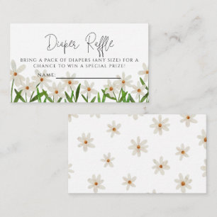 Daisy Baby Shower Diaper Raffle Ticket Enclosure Card