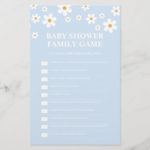 Daisy Baby Shower Game Flyer