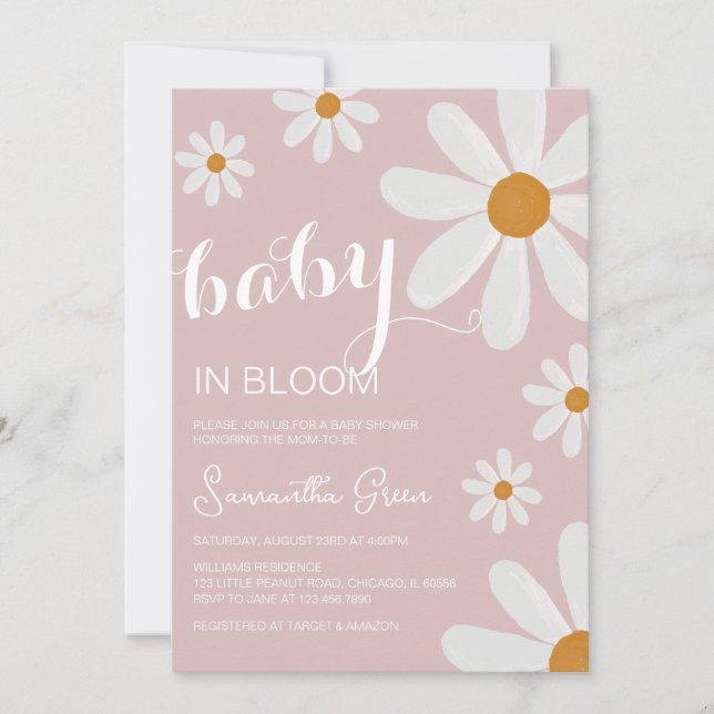 Daisy Baby Shower Invitation (Front)