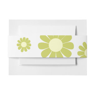 Daisy Baby Shower Invitation Belly Band
