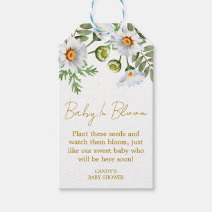 Daisy Baby Shower Seed Gift Tags