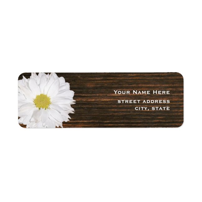 Daisy & Barnwood Address Label (Front)