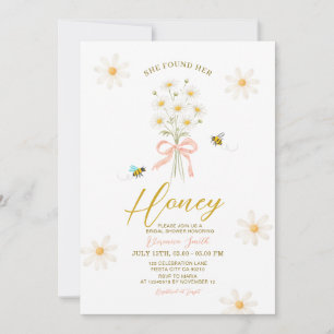 Daisy Bee She Found Her Honey Bridal Shower Invitation