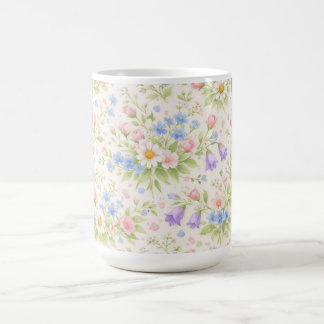 Daisy, Bellflower & Blue Blossom Botanical Coffee Mug