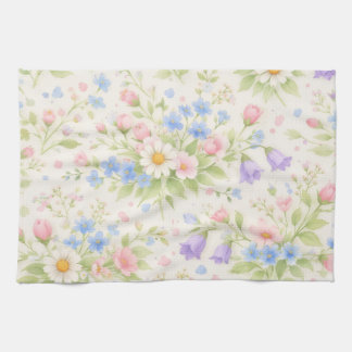 Daisy, Bellflower & Blue Blossom Botanical Kitchen Towel