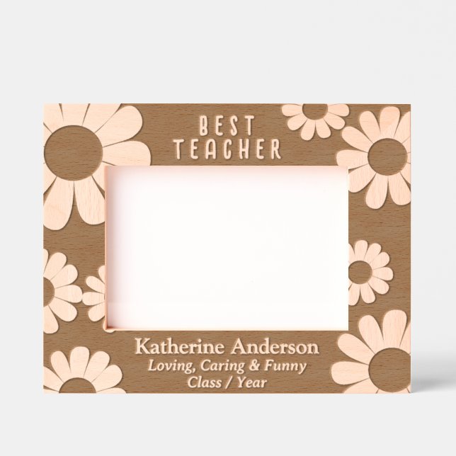 Daisy Best Teacher Etched Frames (Front)