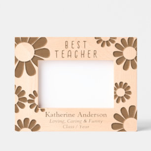 Daisy Best Teacher Etched Frames