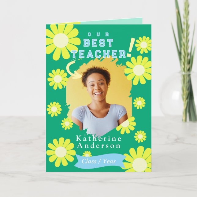 Daisy Best Teacher Photo Green Card (Front)