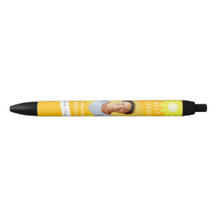 Daisy Best Teacher Photo Yellow Orange Black Ink Pen