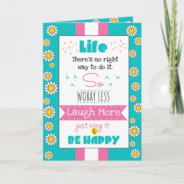 Daisy Birthday Greeting Card (Front)