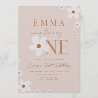 Daisy Birthday Invitation Editable Template