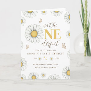 Daisy Birthday Invitation, Onederful Daisy 1st  Invitation