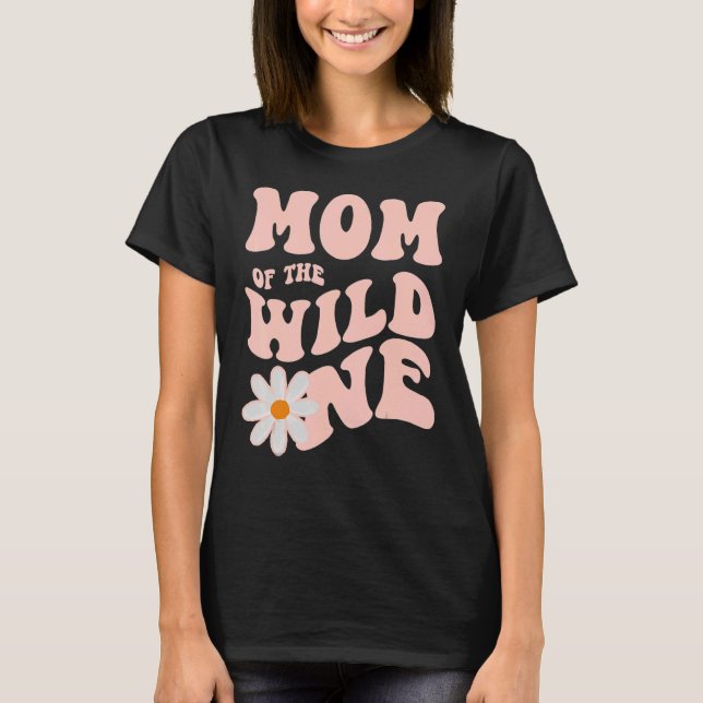 Daisy Birthday Mom Wild One Boho Daisy 1st Birthda T-Shirt (Front)
