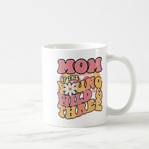 Daisy Birthday Mom Young Wild 3 Boho 3rd Birthday Coffee Mug