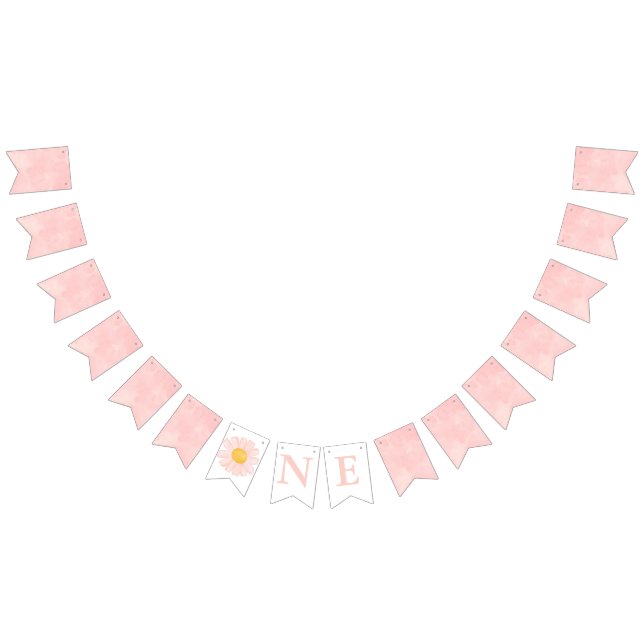 Daisy Birthday Party Bohmian Wild One 1st Birthday Bunting Flags (All)