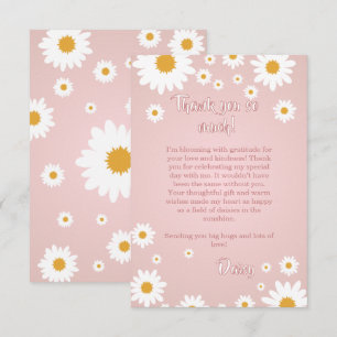 Daisy Birthday Thank You Card