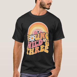 Daisy Birthday Young Wild & 3 Boho 3rd Birthday Ma T-Shirt