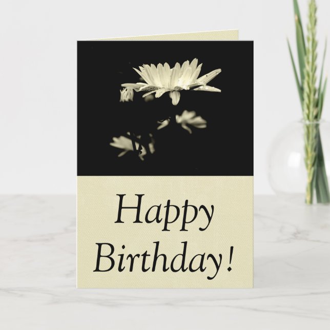 Daisy - Black and White Card (Front)