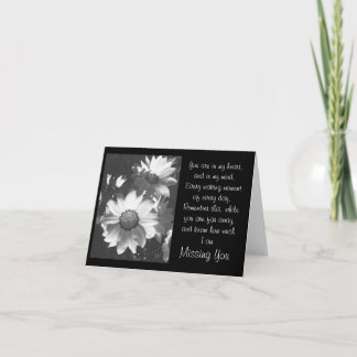 Daisy Black and White Card